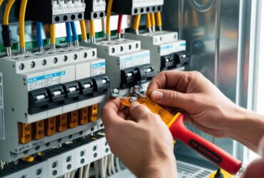 erstelle ein bild für mein detail webseite für elektroinstallation mit haupterteiler wo man dran schraubt mit weerkzeuge und sicherungen an einem verteiler (1)